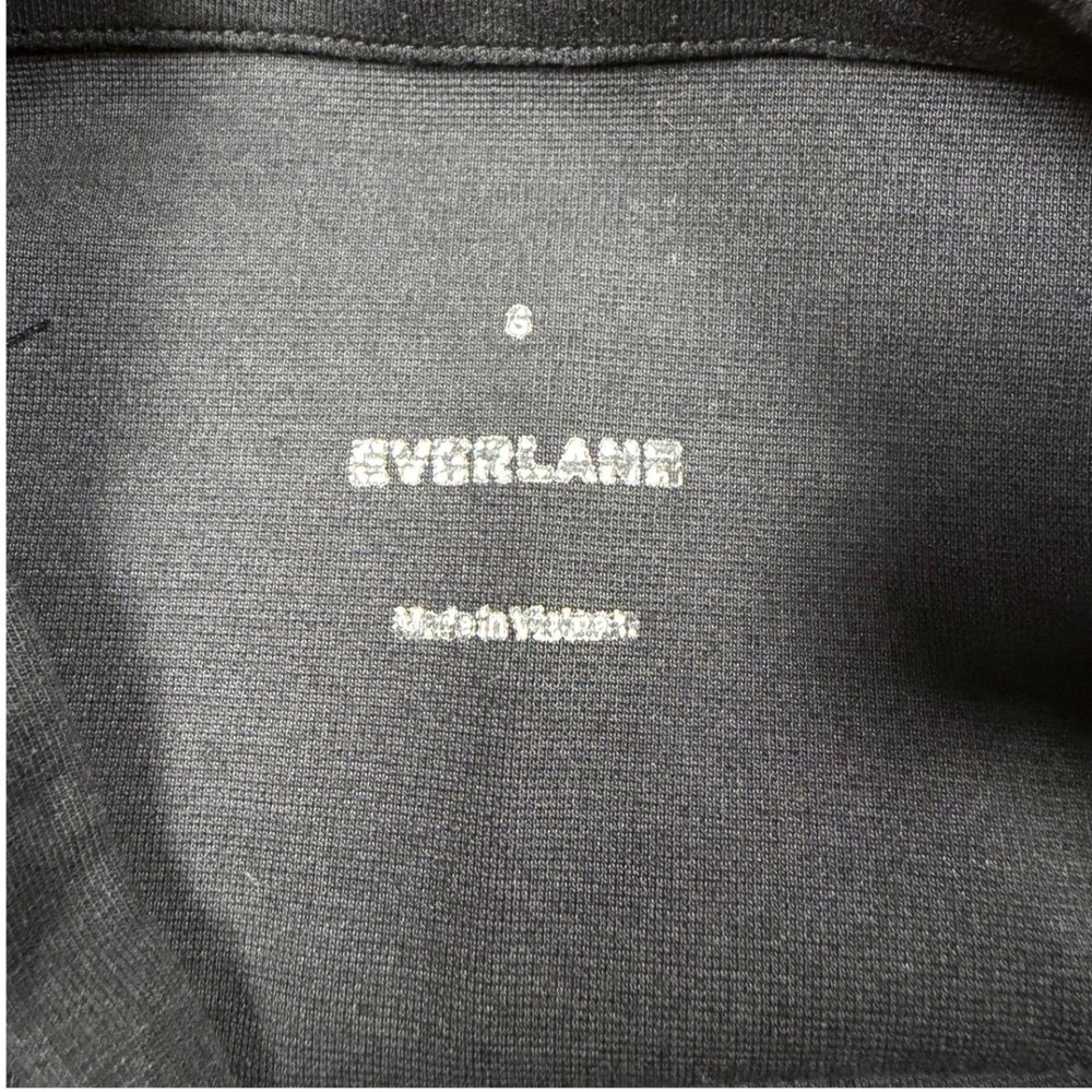 Everlane Black Organic Cotton Modal Square Neck Crop Tank Top Size s - Picture 6 of 11